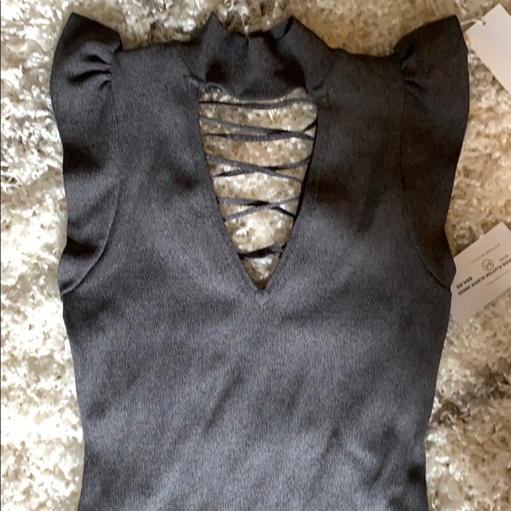 Wow Couture Dress. Gray Reversible dress.